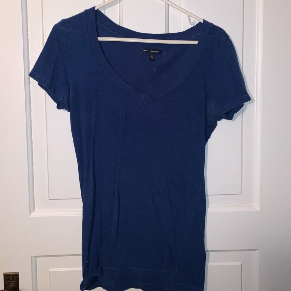 Blue Short Sleeve Top